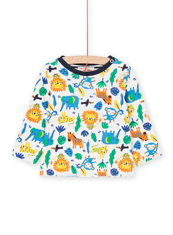 T-shirt multicolor reversível com estampado animais 
