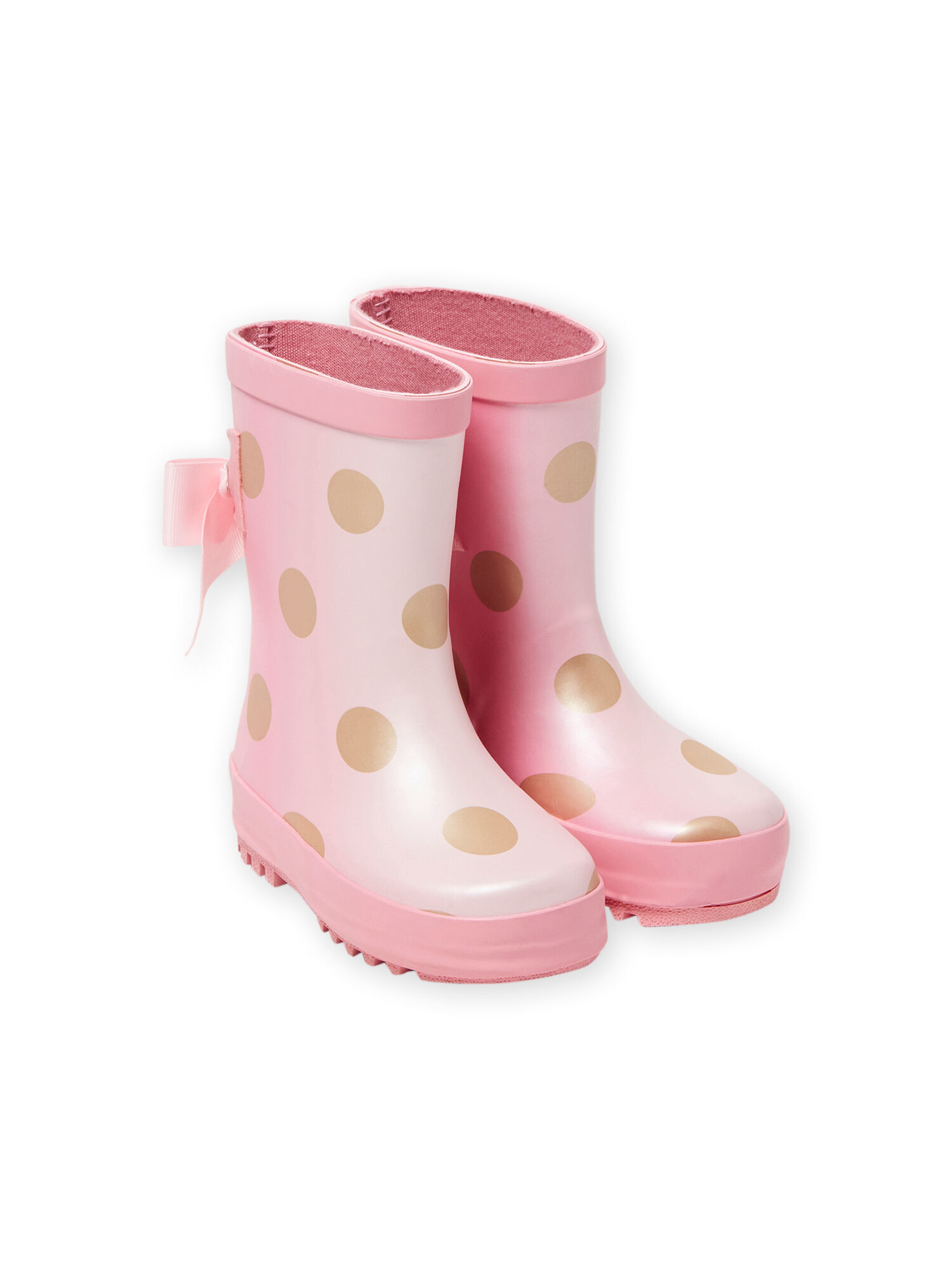 Galochas rosa s bolas dourado beb menina comprar online
