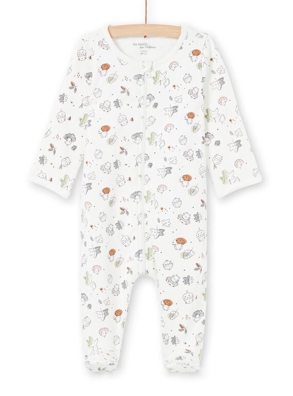 Babygro cru com estampado decorativo all-over recém-nascido unissexo MOU1GRE5 / 21WF0542GRE001