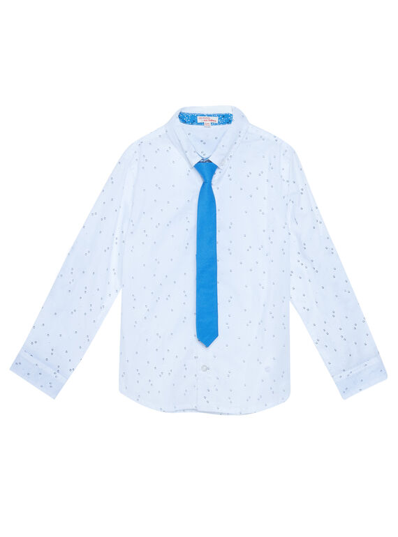 Camisa branca estampada menino JOSOCHEM1 / 20S90282CHM000