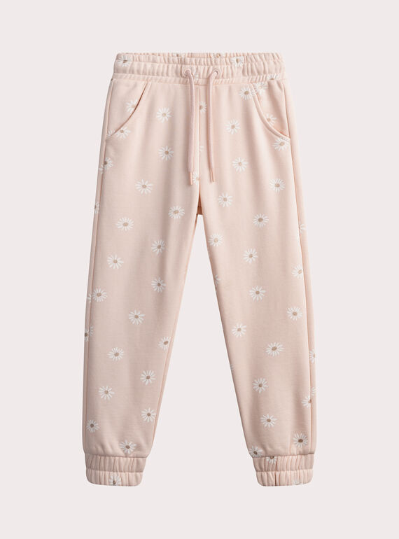Fato de treino com estampado de margaridas rosa claro   WAJOBAJOG3 / 25S901I3JGBD310