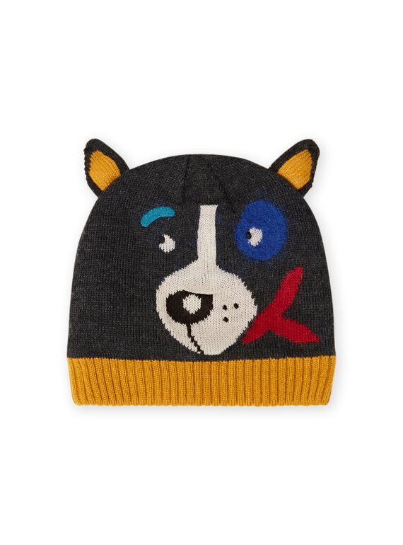 Gorro antracite com padrão de cão menino MYOGROBON3 / 21WI0252BON944