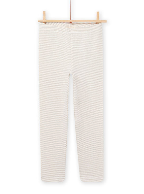 Leggings cru às riscas e detalhes em lurex menina NYAJOSLEG6 / 22SI0162CAL001