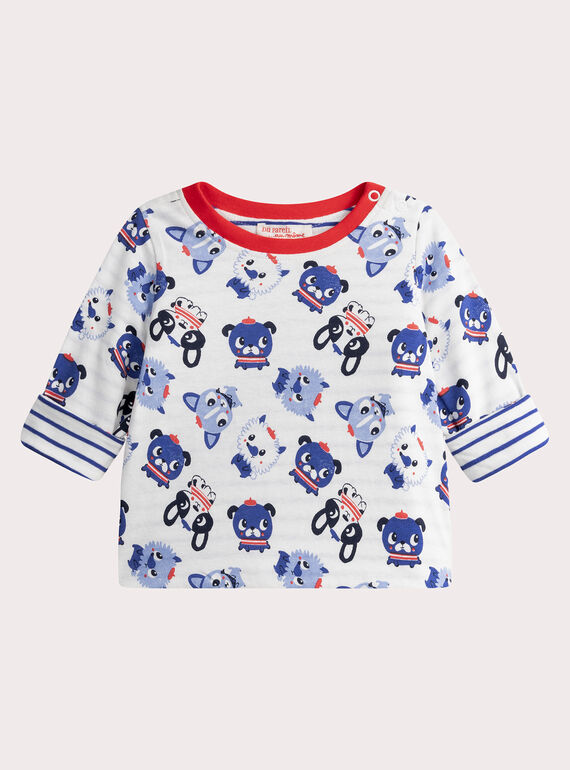T-shirt reversível cru para bebé menino WUKATEE1 / 25SG1035TMLA002