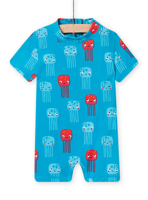 Macacão de banho azul com estampado medusa bebé menino NYUCOMUVEX1 / 22SI10L9MAIC215