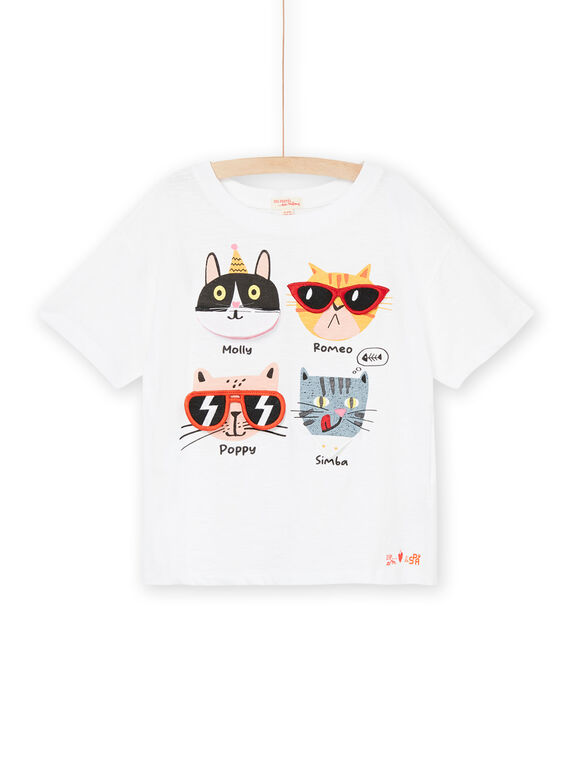 T-shirt de mangas curtas com padrão de gatos ROSPATI5 / 23S902P5TMC000