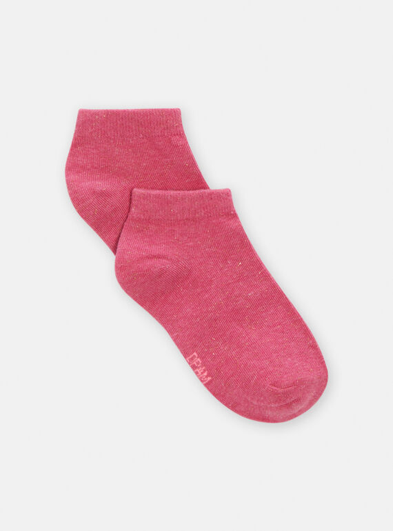 Meias curtas brilhantes rosa para menina TYAJOSOQ2 / 24SI01C1SOQ304