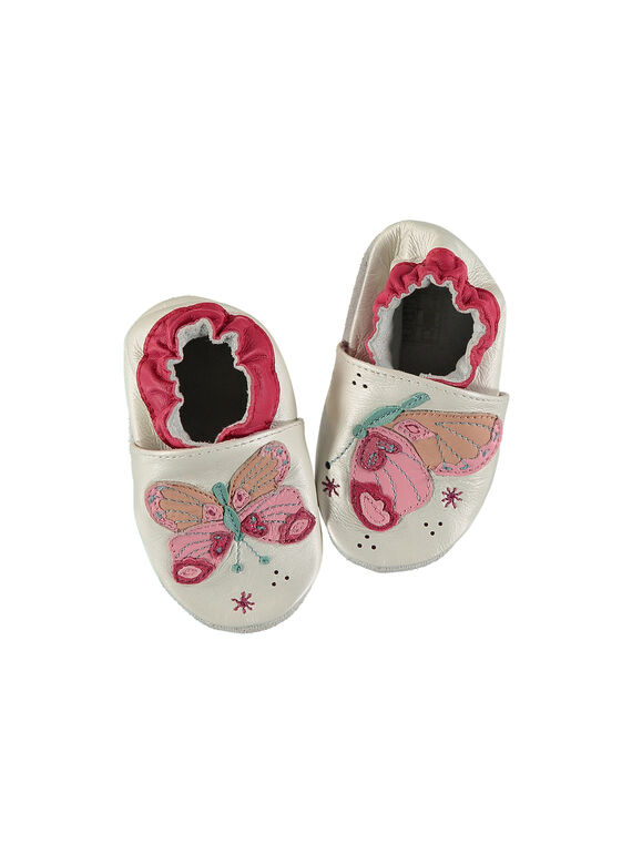 Pantufas bebé menina em couro FNFPAP / 19SK3736D3S301