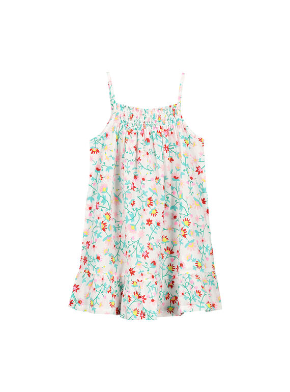 Vestido às flores em algodão verão menina FAJOROB14 / 19S901G6ROB000