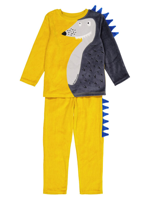 Pijama ocre em veludo criança menino GEGOPYJERI / 19WH12N7PYJB107