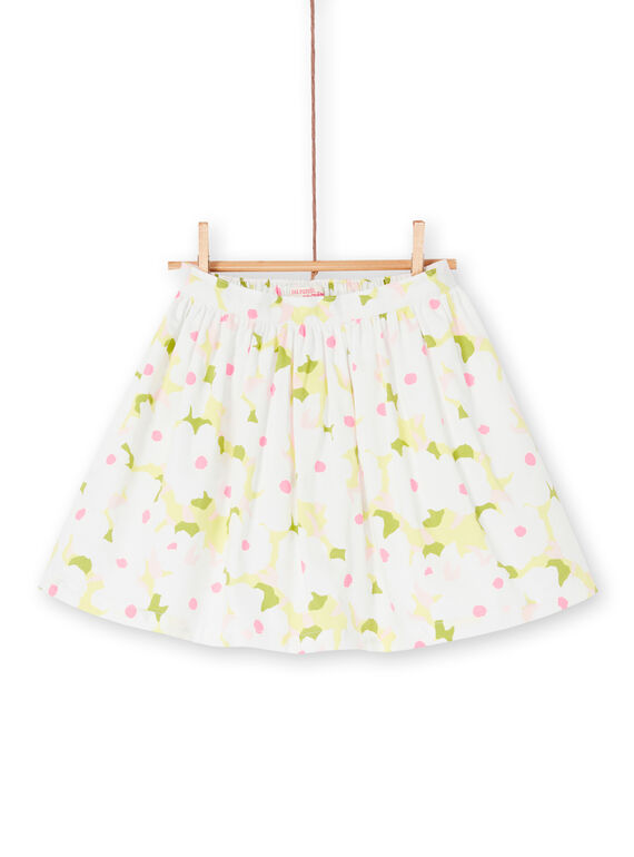 Saia branca e verde estampado florido LAJAUJUP2 / 21S901O1JUP000