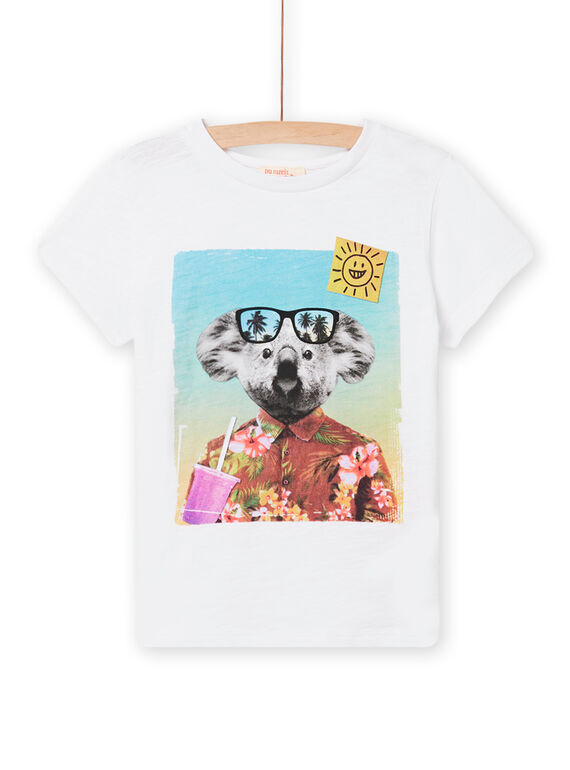 T-shirt branca com padrão coala decorativo menino NOJOTI4 / 22S90273TMC000