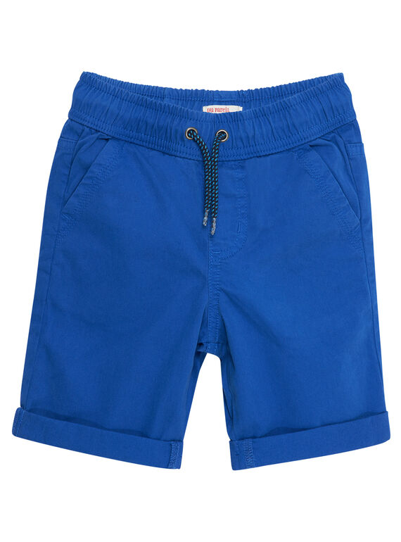 Bermudas menino liso azul cobalto JOJOBERMU3 / 20S902T1D25703