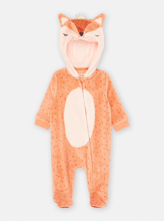 Babygro rosa pálido e laranja com estampado às bolas SEFISURNAR / 23WH1351SPY413