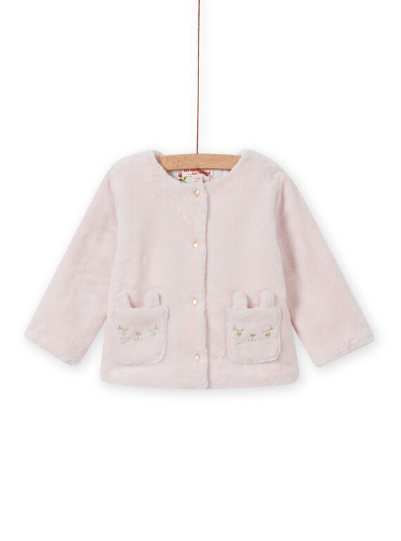 Cardigã reversível rosa pálido bebé menina MIJOCAR2 / 21WG0912CAR632
