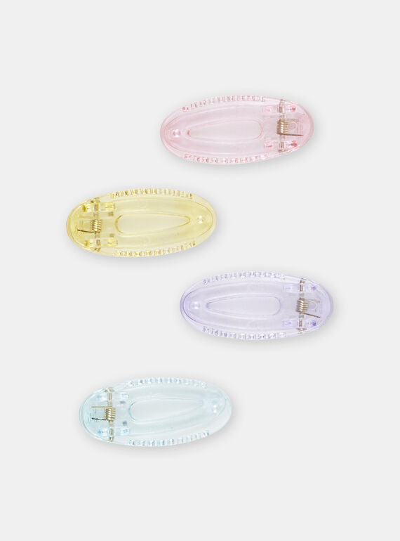 4 ganchos transparentes multicolor menina SYAJOCLIC5 / 23WI0185BRT099