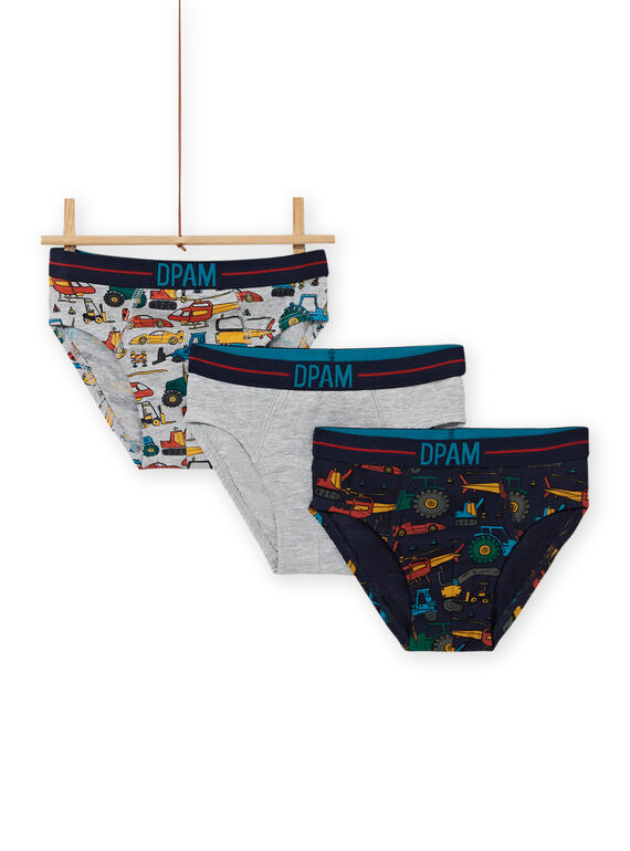 Pack de 3 cuecas estampado veículos menino MEGOSLIVOI / 21WH12C1D5LJ922