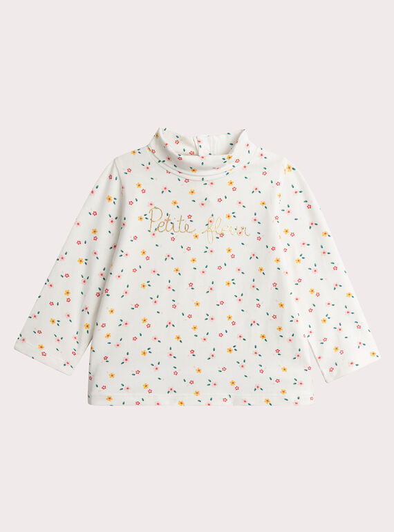 Suéter de manga comprida com estampa floral para menina VIROSOUP / 24WG09P1SPL001