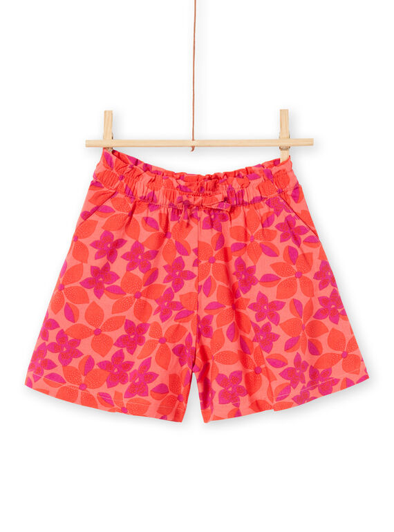 Calções coral e violeta estampado florido LAVISHORT2 / 21S901U2SHO419