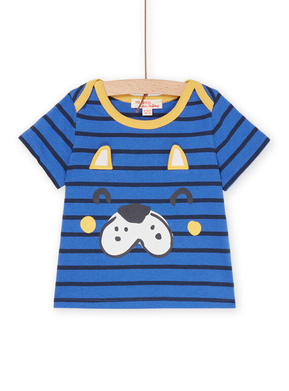 T-shirt azul com estampado às riscas RUJOTI3 / 23SG10Z3TMCC207