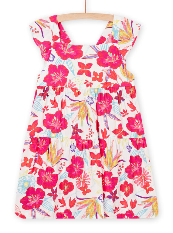 Vestido branco com estampado florido menina NAJOROB5 / 22S901C6ROB000