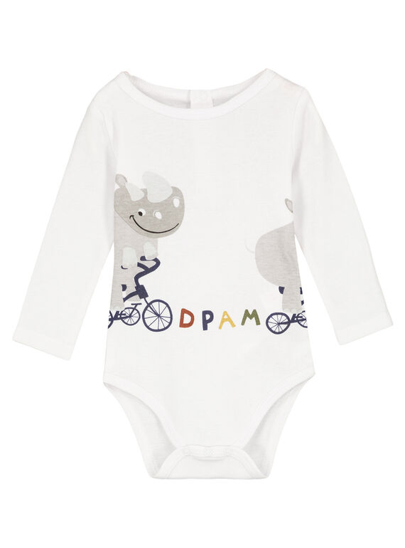 Body mangas compridas branco menino GEGABODANI / 19WH14N4BDL000