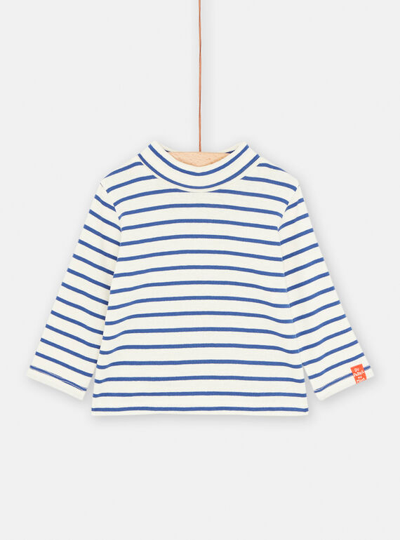 Camisola interior creme com gola subida para bebé menino SUJOSOUP1 / 23WG10N4SPLA002