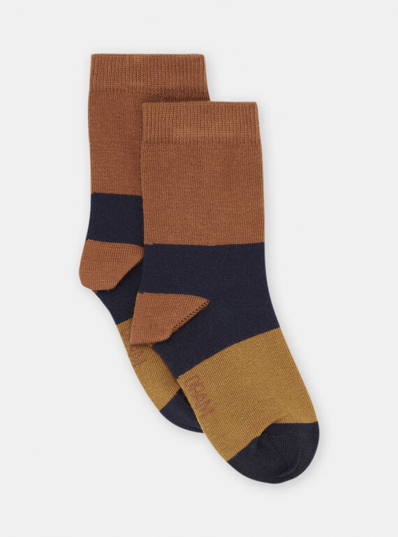 Meias canela com estampado às riscas SYOJOCHOC2 / 23WI02M1SOQ809