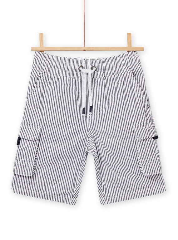 Bermudas às riscas azul-noite menino NOJOBERPOCH1 / 22S902C5BER705