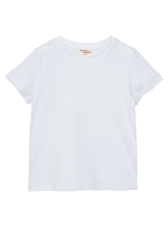 T-shirt mangas curtas menino liso branco JOESTI1 / 20S90262D31000