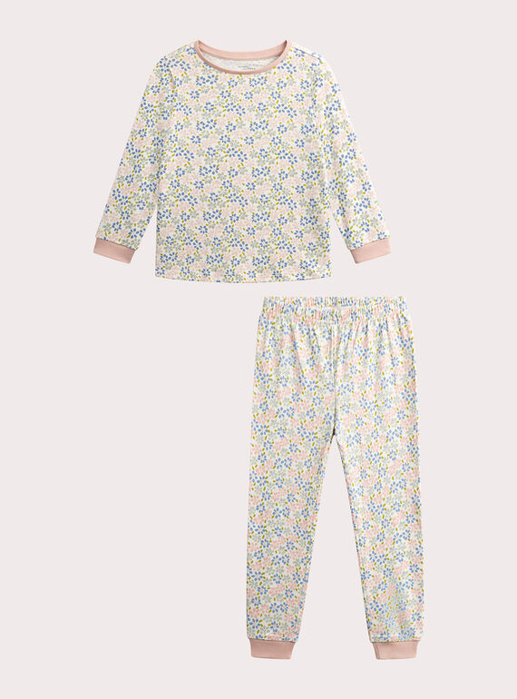 Pijama com estampa floral para meninas  VEFAPYJFLO / 24WH1175PYJ001