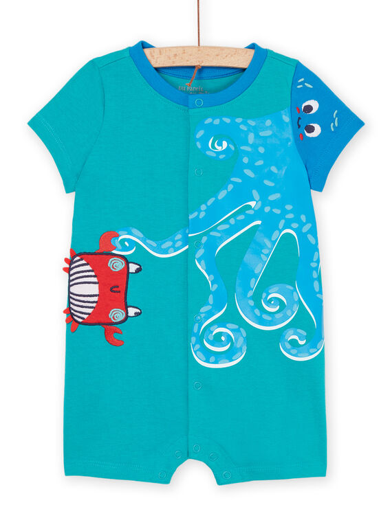 Babygro curto turquesa REGAGREPOU / 23SH14H7GRE202