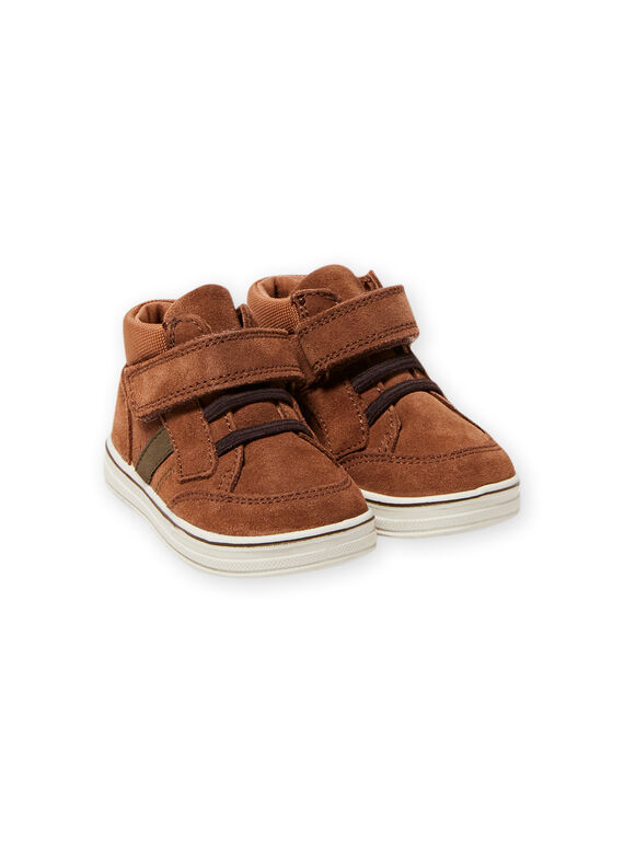 Sapatilhas camel em camurça bebé menino MUBASIMA / 21XK3871D3F804