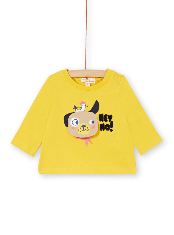 T-shirt amarela em algodão bebé menino LUNOTEE2 / 21SG10L2TML106