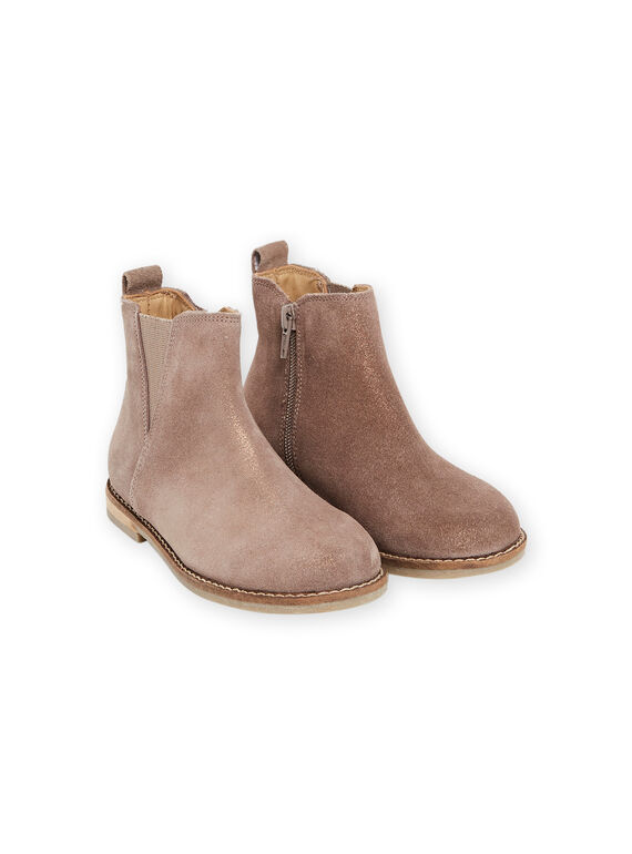 Botins couro toupeira iridescente menina MABOOTAUPE / 21XK3577D0D803