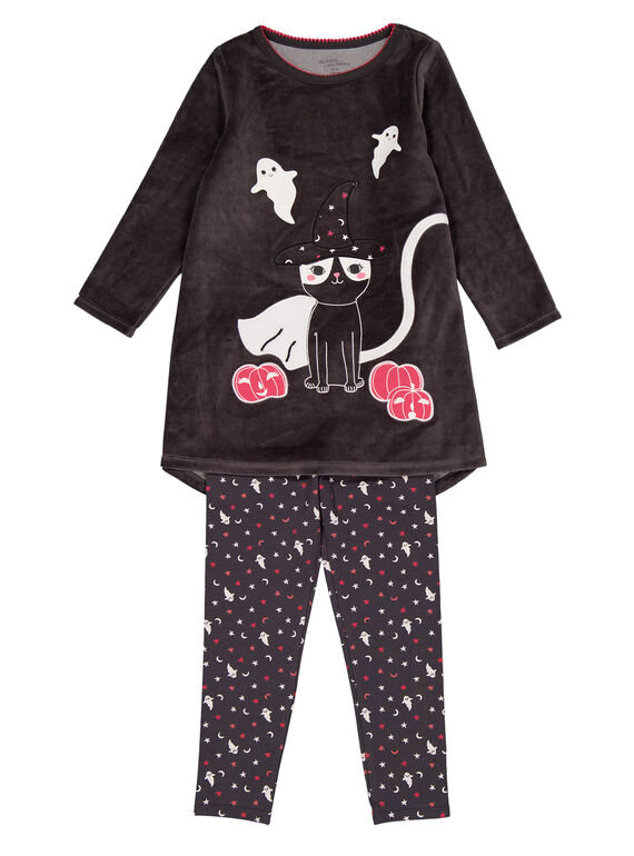 Camisa de noite veludo e leggings jersey Halloween criança menina GEFACHUHAL / 19WH11N1CHNJ912