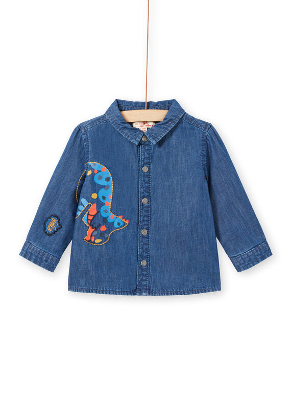 Camisa de ganga de mangas compridas padrão dinossauro bebé menino MUPACHEM / 21WG10H1CHMP274