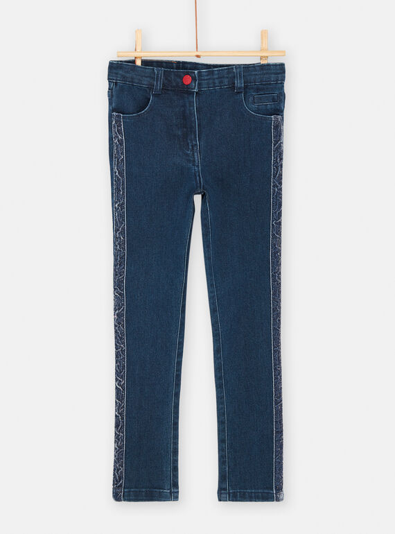 Calças de ganga azul para menina SAFORJEAN / 23W901K1JEAP274