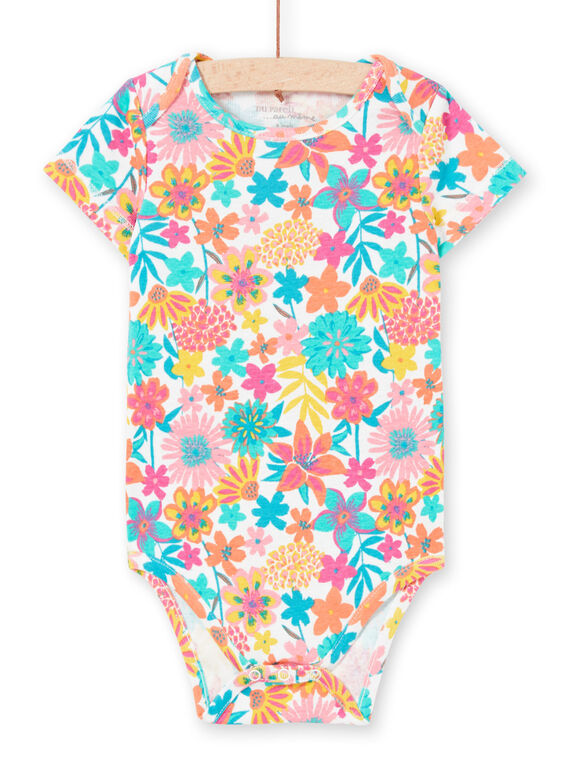 Body de mangas curtas estampado florido colorido bebé menina MEFIBODANI / 21WH13B6BDL001