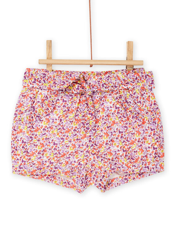 Calções rosa e violeta com estampado florido RINEOSHO / 23SG09O1SHO000