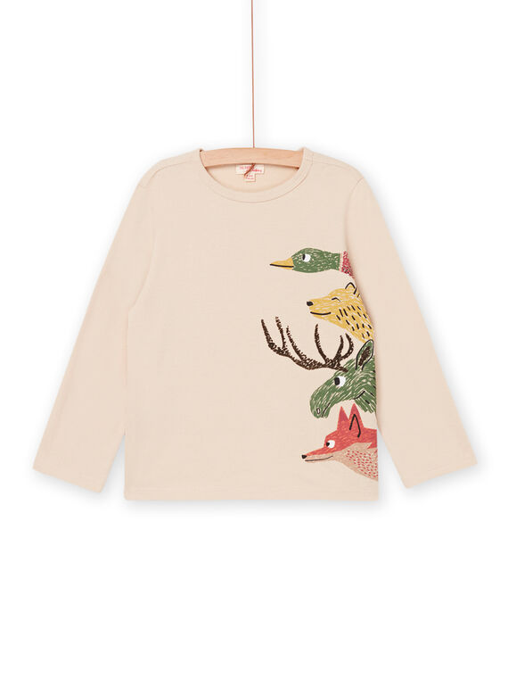 T-shirt de mangas compridas com padrão animais da floresta PORHUTEE4 / 22W902Q1TMLA016