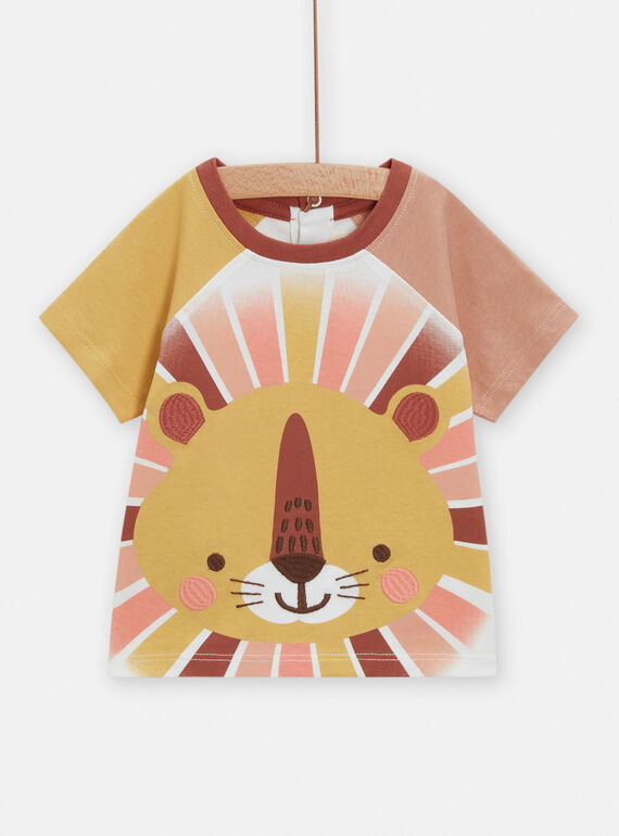 T-shirt multicolor com padrão cabeça de leão para bebé menino TUCRITEE2 / 24SG10L1TMC001