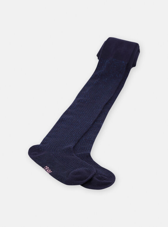 Collants azul-marinho em lurex menina SYAJOSCOL3 / 23WI01M3COL070