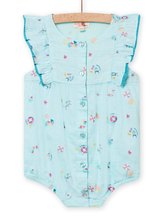 Babygro azul-glaciar bebé menina NIFICBAR / 22SG09U1BAR219