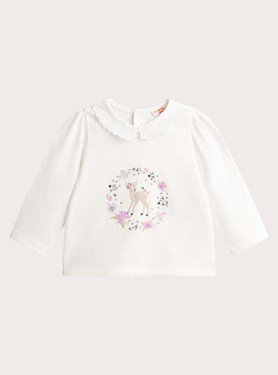 Camisola de manga comprida com animação de corça para bebé menina VIPERBRA / 24WG09R1BRA001