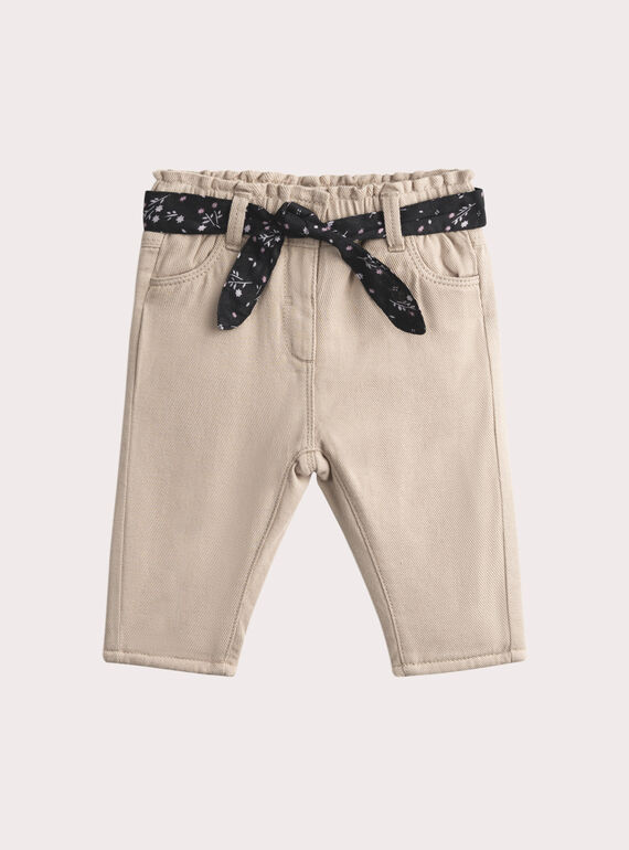 Calças de cor bege para bebé menina VIPERPAN / 24WG09R1PAN007