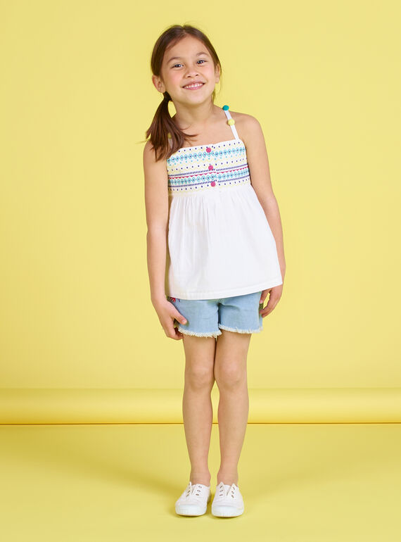 Camisola de alças bordada e alça com pompons JAMARCHEM / 20S901P1CHE000