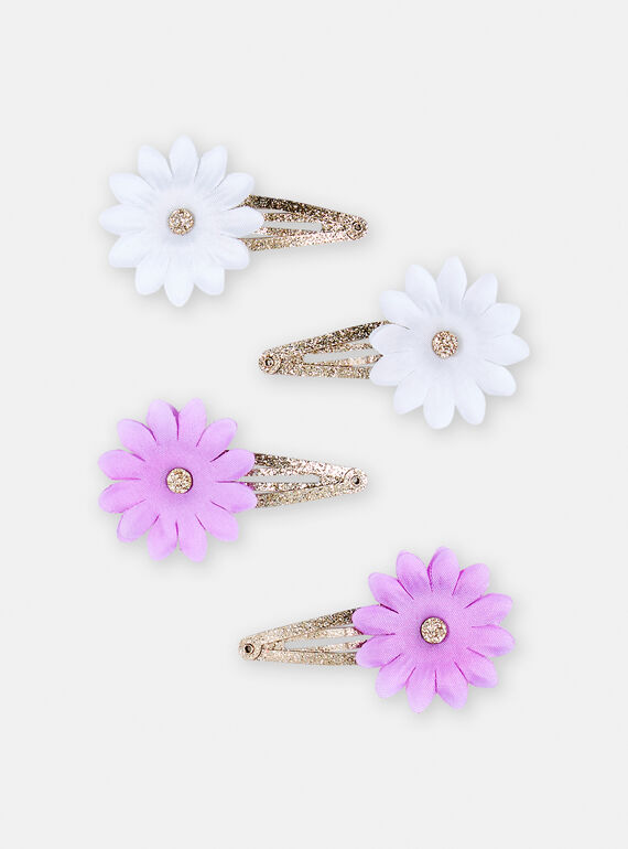 4 ganchos com clipes de flores menina TYAJOCLIC2 / 24SI01E8BRT955