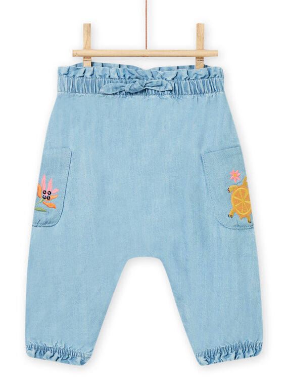 Calças de ganga clara bebé menina NIHOPAN / 22SG09T1PANP272