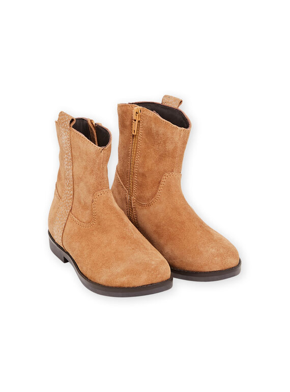 Botins subidos couro camel menina MABOOTWESTERN / 21XK3575D0D804